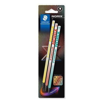 Grafitová tužka "Norix 181", 3 různé barvy, HB, sada, STAEDTLER 181-HBBK3