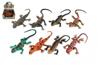 Ještěrka/Ještěr plast 20cm mix druhů 16ks v boxu