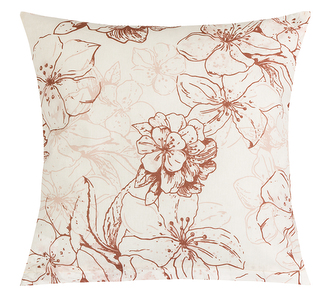 Povláček bavlněný - Vínová,Bílá - 40x40 cm