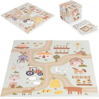 ECOTOYS Pěnové puzzle Statek s okraji