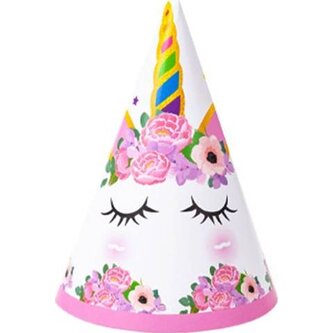 Párty papírová čepička Unicorn 6ks - Cakesicq