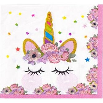 Papírové ubrousky 33x33cm 10ks Unicorn - Cakesicq