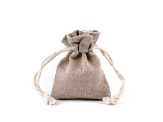 Dárkový pytlík 6x8 cm lněný - 50 ks - 2 režná