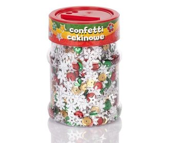 Confetti cekinowe kółka mix świąteczny 100g ASTRA