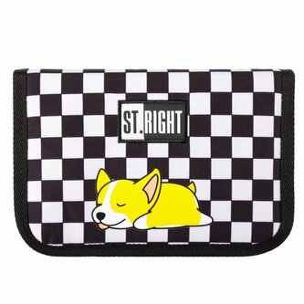Piórnik dwuklapkowy bez wyposażenia ST.RIGHT PC-03 Sleep Corgi