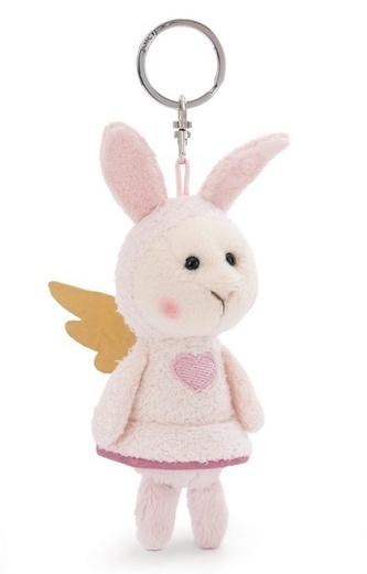 NICI 61187 Brelok pluszowy Twój Anioł Stróż Królik z sercem 10cm