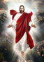 Diamentowa mozaika Jezus Chrystus w czerwieni wniebowstąpienie 30x40cm 1007445