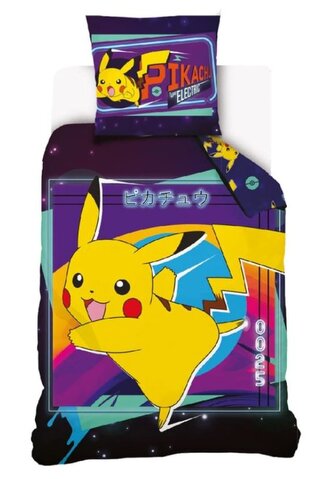 Dětské bavlněné povlečení POKÉMON PIKACHU Bleskový útok 140x200
