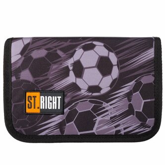 PROMO Piórnik dwuklapkowy bez wyposażenia ST.RIGHT PC-03 Cllasic Ball