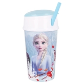 Kelímek na pití FROZEN II svačinka s brčkem 400ml