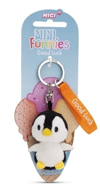 NICI 61341 Brelok pluszowy Pingwin Good Luck 5cm GREEN