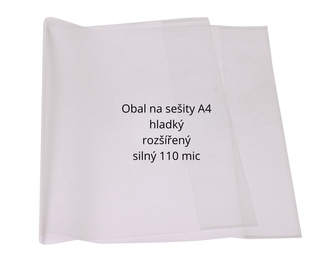 Obaly na sešity CONCORDE A4 rozšířené, 110mic, sada 10ks