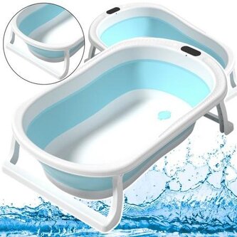 Wanienka do kąpieli składana antypoślizgowe nieb