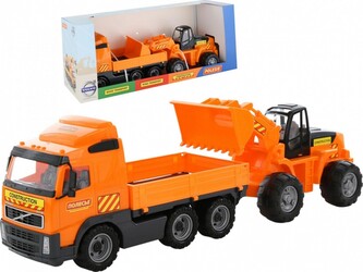 Wader-Polesie 36865 Ciężarówka z rampą + ładowarka w pudełku