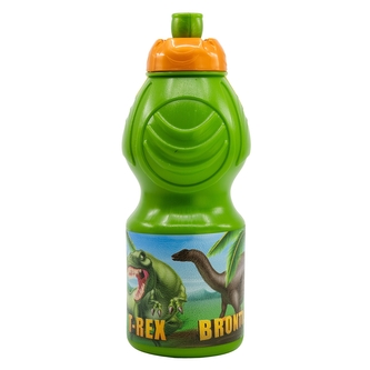 Plastová lahev na pití DINOSAUŘI sportovní zelená 400ml