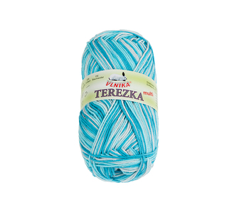 Příze TEREZKA multi - Bílá,Modrá,Tyrkysová - 50g / 155 m