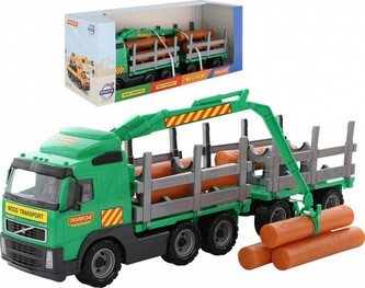 Polesie 9500 Samochód do przewozu dłużycy z przyczepą (w pudełku)