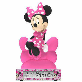 Lampka nocna 3D z budzikiem Minnie Mouse MN4500 Kids Euroswan