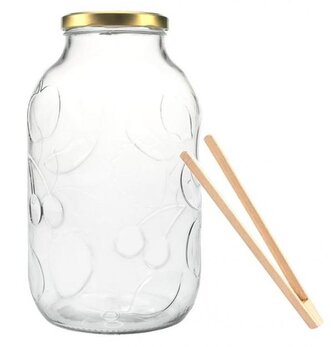 DuraHome Sklenice 5L ovoce, pr.100 s víčkem + kleště