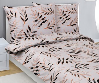 Povlečení bavlněné - Šedá,Černá - 140x220, 70x90 cm