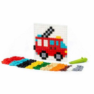 Polesie 73249 Klocki Classic Mozaika 4w1 Nr12 straż pożarna 350 elementów w woreczku