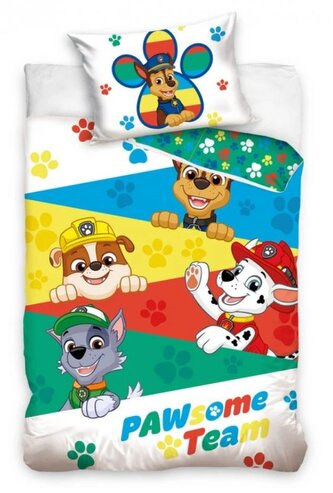 Dětské bavlněné povlečení TLAPKOVÁ PATROLA Paw some team 140x200
