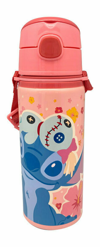 Bidon aluminiowy 600ml na pasku Stitch ST00088 Kids Euroswan