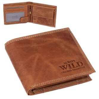 Always Wild Hnědá peněženka kožená pánská