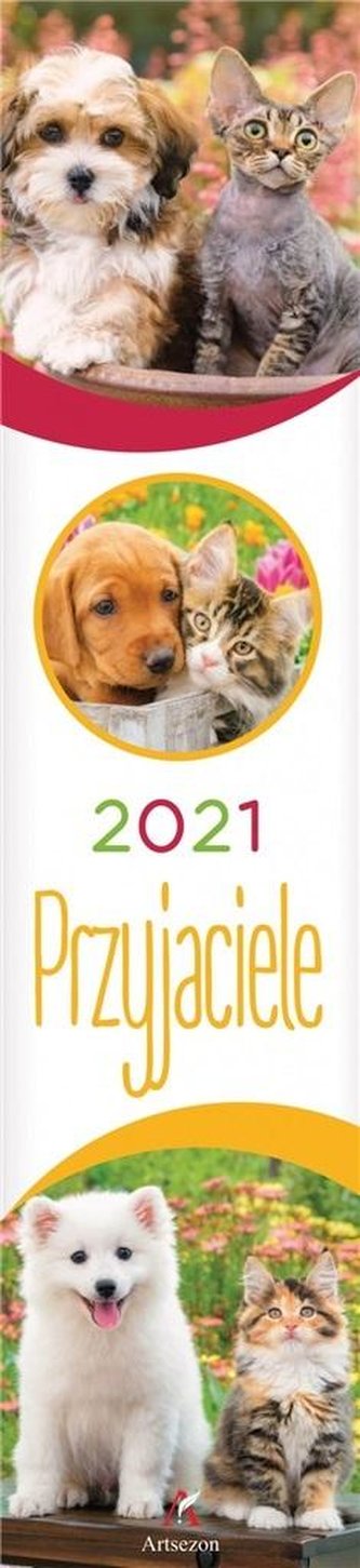 Kalendarz 2021 Ścienny paskowy Przyjaciele