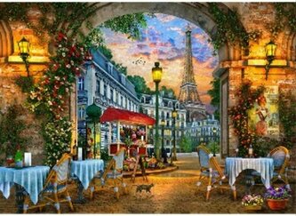 Malowanie po numerach Paryż, restauracja na ulicy 40x50cm 1008491