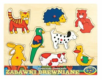 Układanka drewniana Zwierzęta domowe 001684 DROMADER