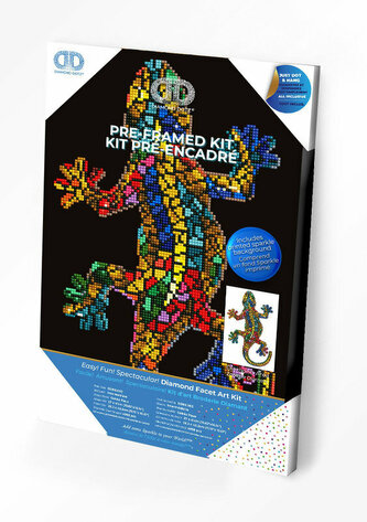 Haft diamentowy Diamond Dotz Gekko paua Jaszczurka 29x43cm DDK6002