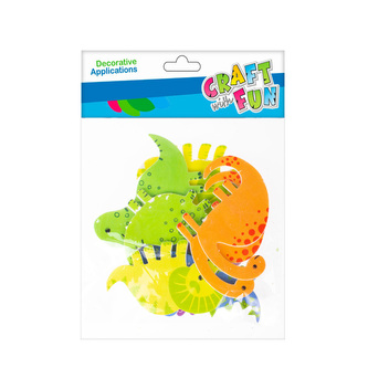 Ozdoby dekoracyjne Eva Dino samoprzylepne 10szt, Craft With Fun