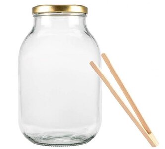 DuraHome Sklenice 3L, pr.100 s víčkem + kleště