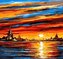 Malowanie po numerach Zachód słońca nad miastem 40x50cm 1008888