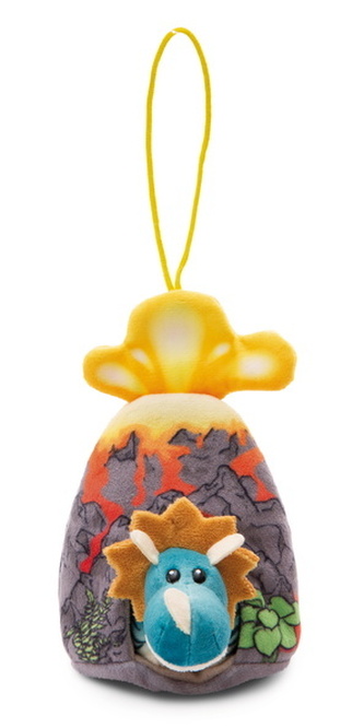 NICI 49462 Maskotka dinozaur Cerastupsy niebieski w wulkanicznym jajku 12cm GREEN