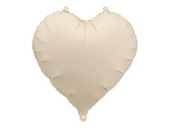 Balon foliowy Serce 45cm jasny beż