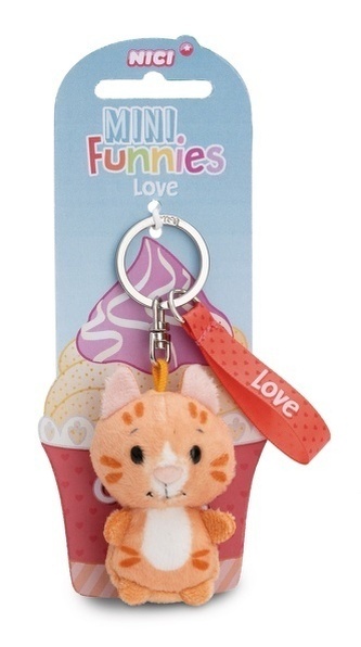 NICI 61343 Brelok pluszowy Kot Love 5cm GREEN
