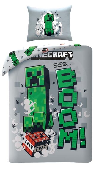 Povlečení Minecraft: Boom 100% mikrovlákno (140 x 200 cm)