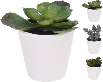 KOOPMAN, 57370 Dek. květina v um. květináči 15 cm, dekor č.1