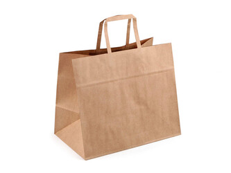 Papírová taška se širokým dnem 32x27 cm - 25 ks - hnědá přírodní