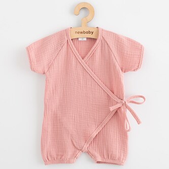 Kojenecký letní mušelínový overal New Baby pink - velikost 86 (12-18m)