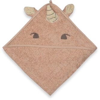 NUUROO Aki Kojenecká osuška s kapucí Light Rose Unicorn