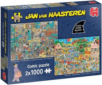 JUMBO Puzzle JvH Obchod s hudbou a Letní nálada 2x1000 dílků