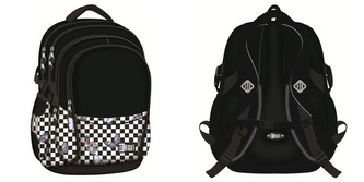 Plecak 4 komorowy 17 cali. Chessboard Butterflies
