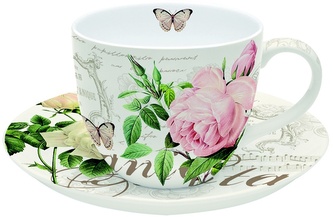 Porcelánový hrnek s podšálkem Jardin Botanique