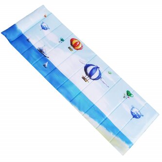 Plážové lehátko s polštářem 180x60 cm SPRINGOS PM0014 modré