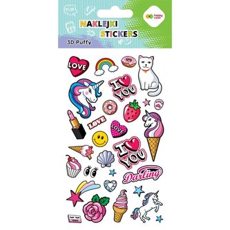 Naklejki 3D Puffy Funky Sweet 10x20cm HAPPY COLOR