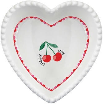 Porcelánová miska ve tvaru srdíčka Twist & Match Red