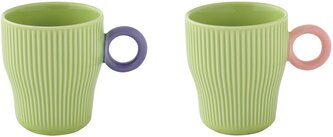 Sada dvou porcelánových hrnků Twist & Match Green